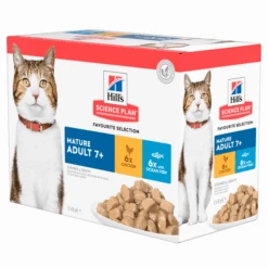 Hills Hill’s Feline Maaltijdzakjes Senior Multipack – Kattenvoer – Kip 12×85 G