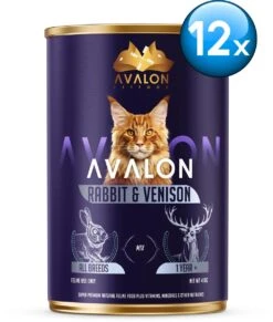 Avalon Petfood Cat Rabbit & Vension – Kattenvoer – 12 X 410 Gr