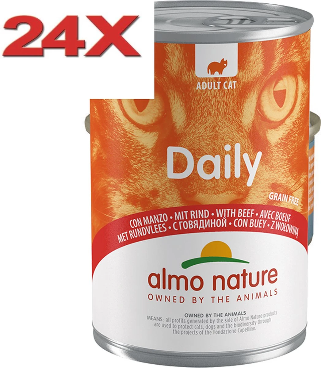 Almo Nature Dailymenu β Kattenvoer Blik β Rund β 24x400gr