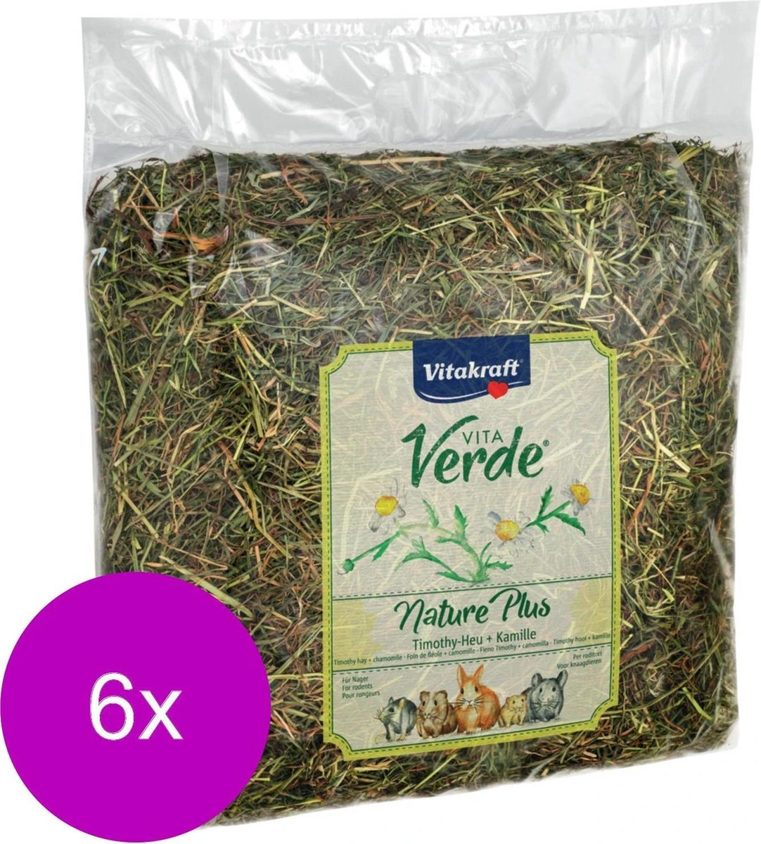 Vitakraft Vita-Verde Hooi 500 G β Ruwvoer β 6 X Kamille