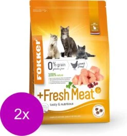 Fokker Cat Fresh Meat Kip – Kattenvoer – 2 X 2.5 Kg