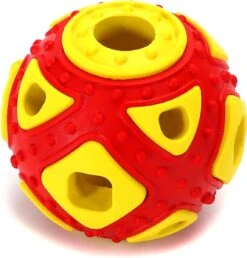 Nobleza Rubberen Speelbal Hond – Snackbal Hond – Honden Snackbal – Hondenbal – Voedselbal – Hondenspeelgoed – Kauwspeelgoed – Rood