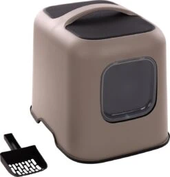 MaxxPet Kattenbak – Kattentoilet – Kattenbak Schep – 38,5x51x44,5 Cm – Taupe