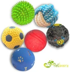 Petloverz Ballen Set – Honden Speelgoed – Intelligentie – Ballen – 6 Stuks