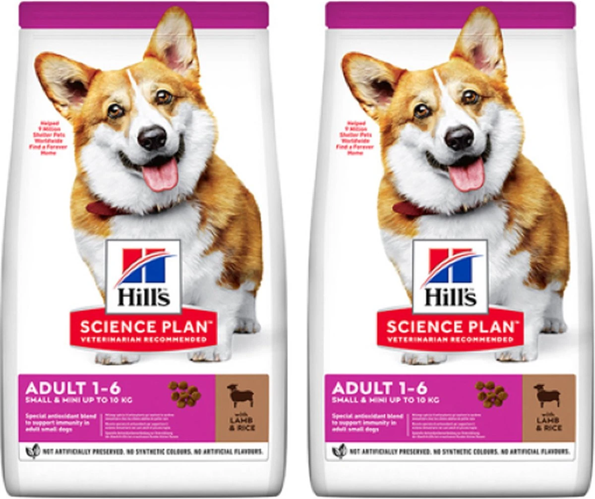 Hills 2x Hillβs β Canine Adult Small & Mini Lam & Rijst β Hondenvoer β 1.5kg