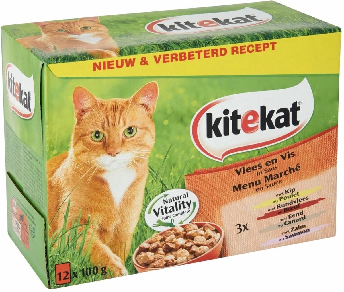Kitekat Maaltijdzakjes Avonturier β Vlees En Vis β Kattenvoer β 100g