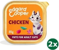 Edgard & Cooper Kat Adult Pate Vrije Uitloop Kip Kattenvoer 2x 16×85 Gr