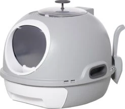 Kattenbak Met Onderbak – Katten -Kat – Dieren – Draagbaar – Grijs