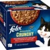 Felix Nat Kattenvoer, Crunchy Smaakvariatie Van Het Platteland, Adult, Multipack (20x85g + 2x40g), 1.78 Kg