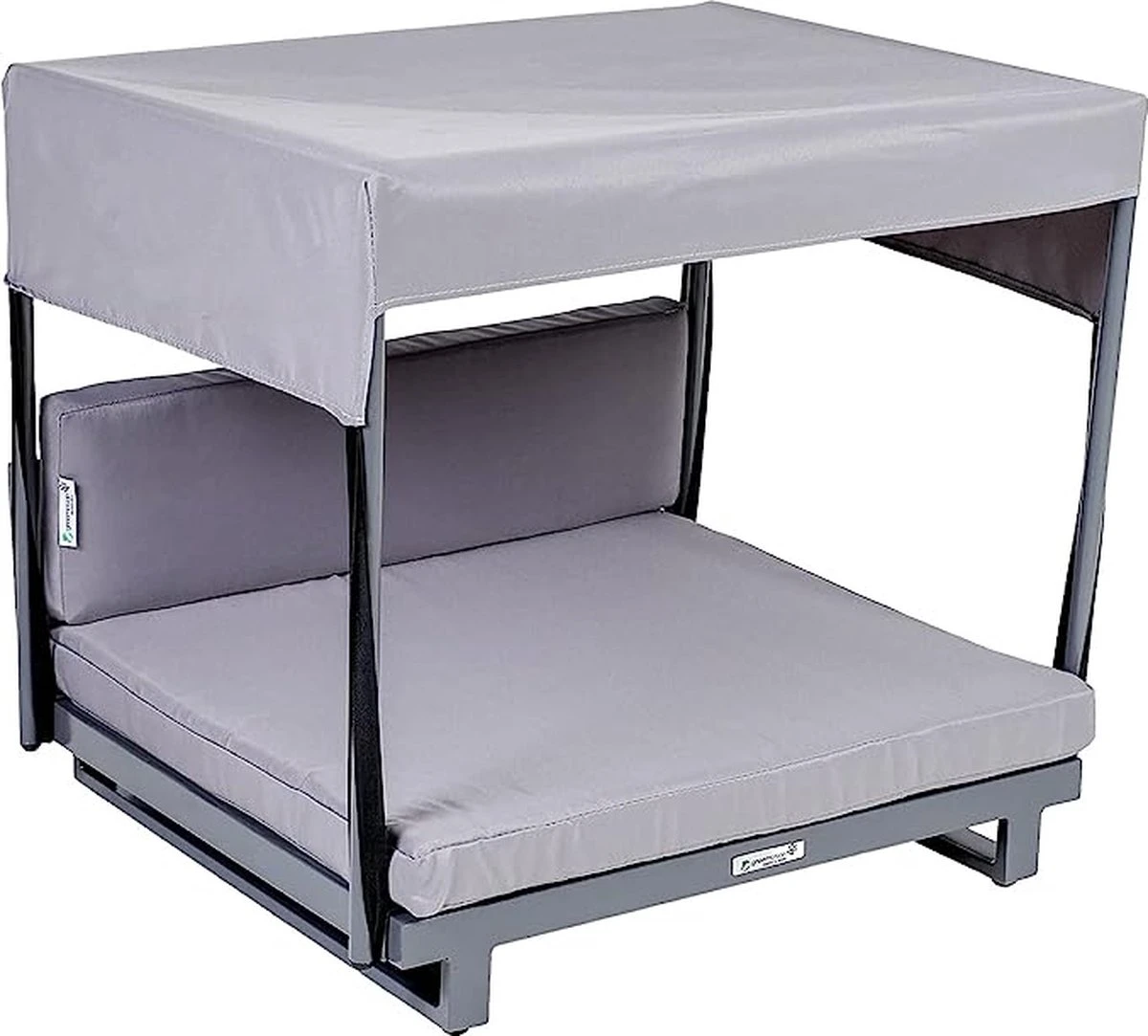 Greemotion Hondenbed Met Zonnedak β Honden Ligbed Wasbaar β Hondenstretcher Makkelijk Betreedbaar β Grijs/4.9KG