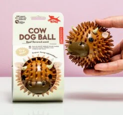Kikkerland Piepbal Voor Hond Met Geur – Koe