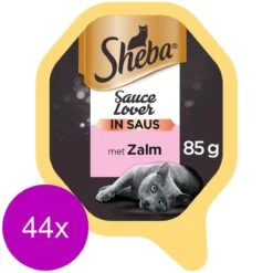 Sheba Alu Lovers Zalm – Kattenvoer – 44 X 85 G