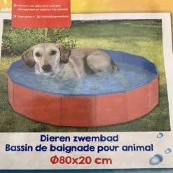 Honden Zwembad / Dieren Zwembad Dog Pool 80 X 80 X 20 Cm In Handige Tas