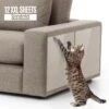 ScratchX ® Anti Krab Vellen, Bescherming Kat En Hond – 12 Duurzame XXL Vellen – Tegen Krabben – Bankbescherming – Meubelbescherming – Krabpaal – Anti Scratch – Transparant