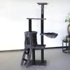 Katten Krabpaal Saar Zwart/Grijs Kattenhuis