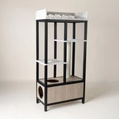 RHRQuality Maine Coon Feline Elite 190 Beige – Krabpaal Krabmeubel Voor Grote Katten