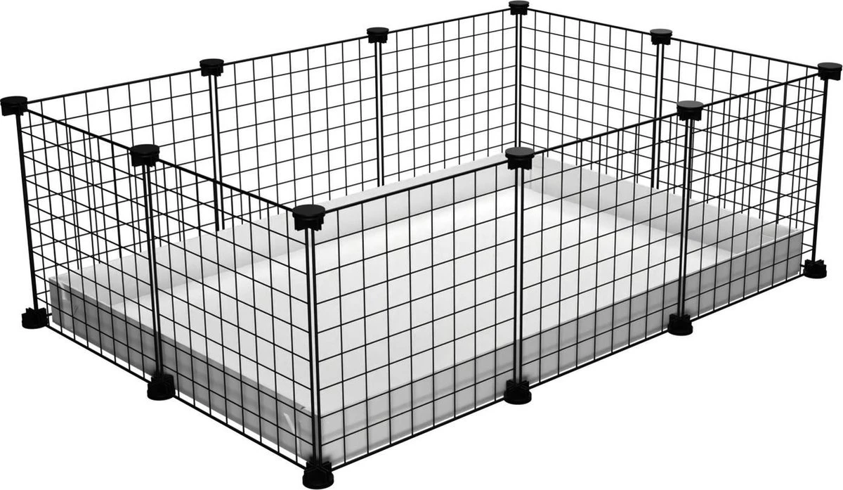 EnNELA Draadkubus Kooi Voor Cavia 3 X 2 X 1 C&C Cage Zwart