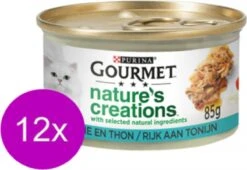 12x Gourmet Nature’s Creations – Tonijn In Blik – Kattenvoer – 85g