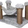 Topmast Krabpaal Fluffy Maui – Grijs – 59 X 39 X 34 Cm – Katten Hangmat – Made In EU – Krabpaal Voor Katten – Stevig Sisal Touw