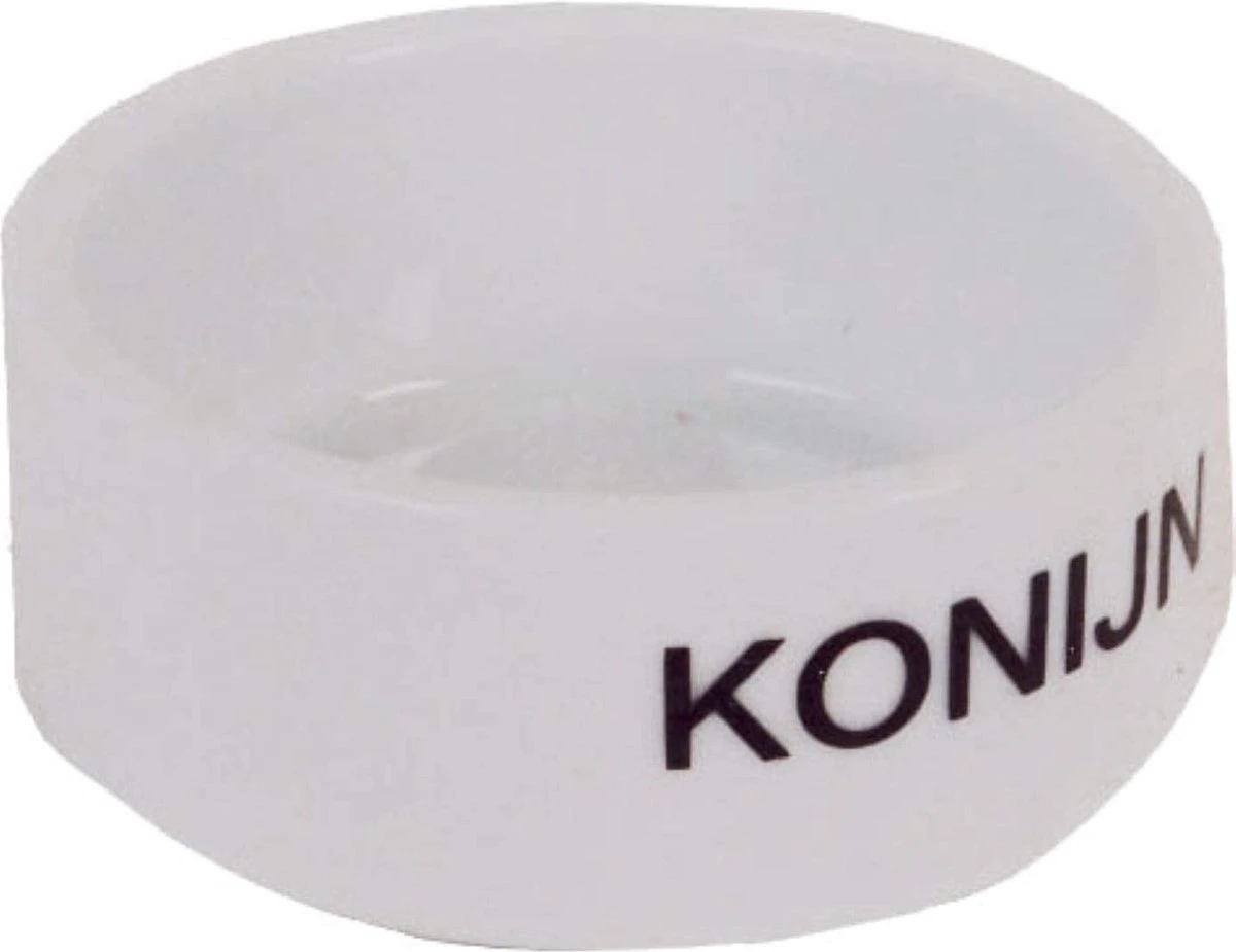 Konijnen Eetbak Steen Wit 12 Cm