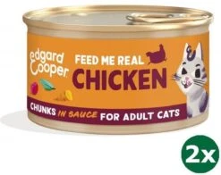 Edgard & Cooper Kat Adult Chunks Kip Kattenvoer 2x 18×85 Gr
