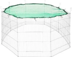 Tectake – Kooi Voor Kleine Dieren Incl Veiligheidsnet Ø 204cm – 402395