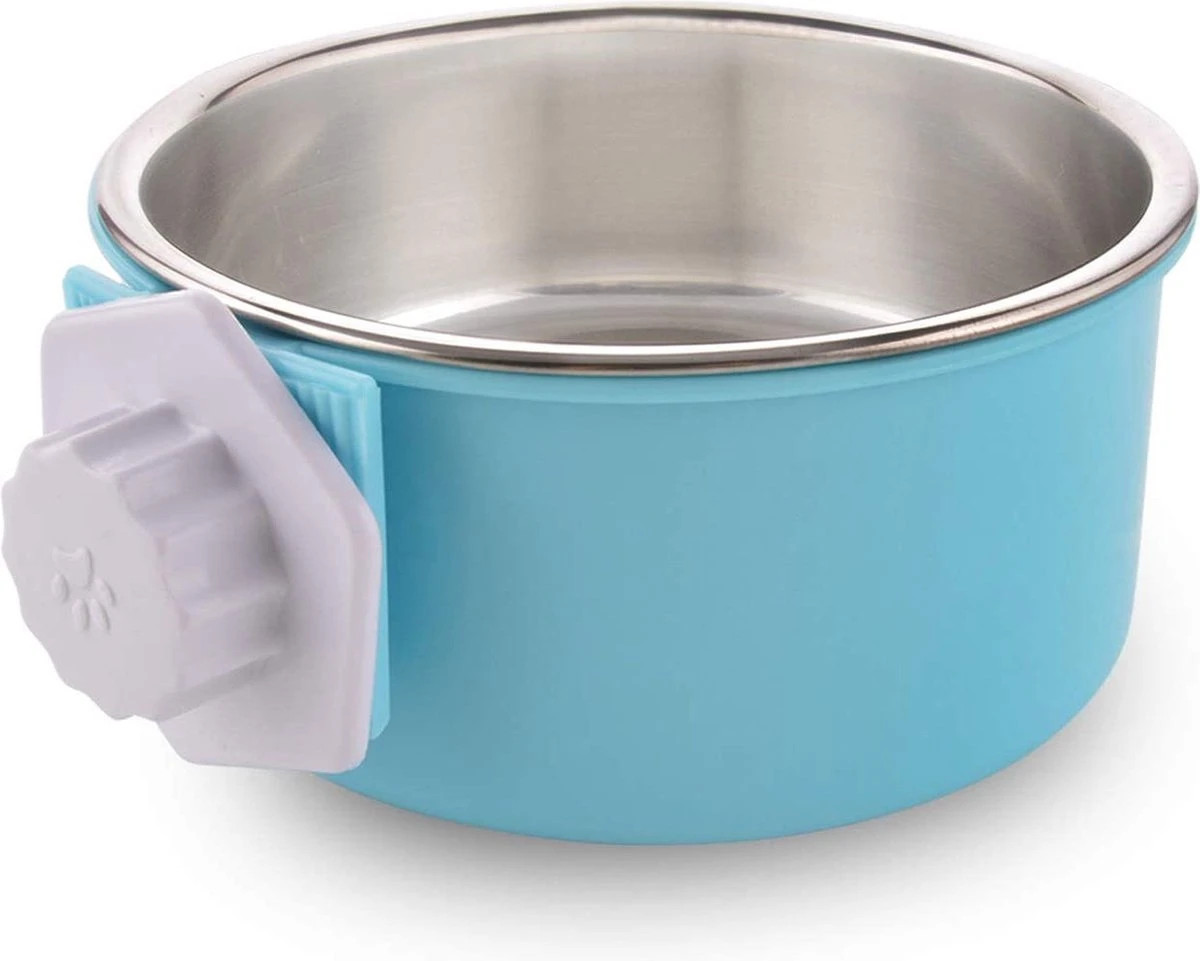 Dog Bowl, Verwijderbare Roestvrijstalen Hondenkom β Met Plastic Puppyvoeder β Voedsel Waterkom Voor Honden, Katten & Konijnen