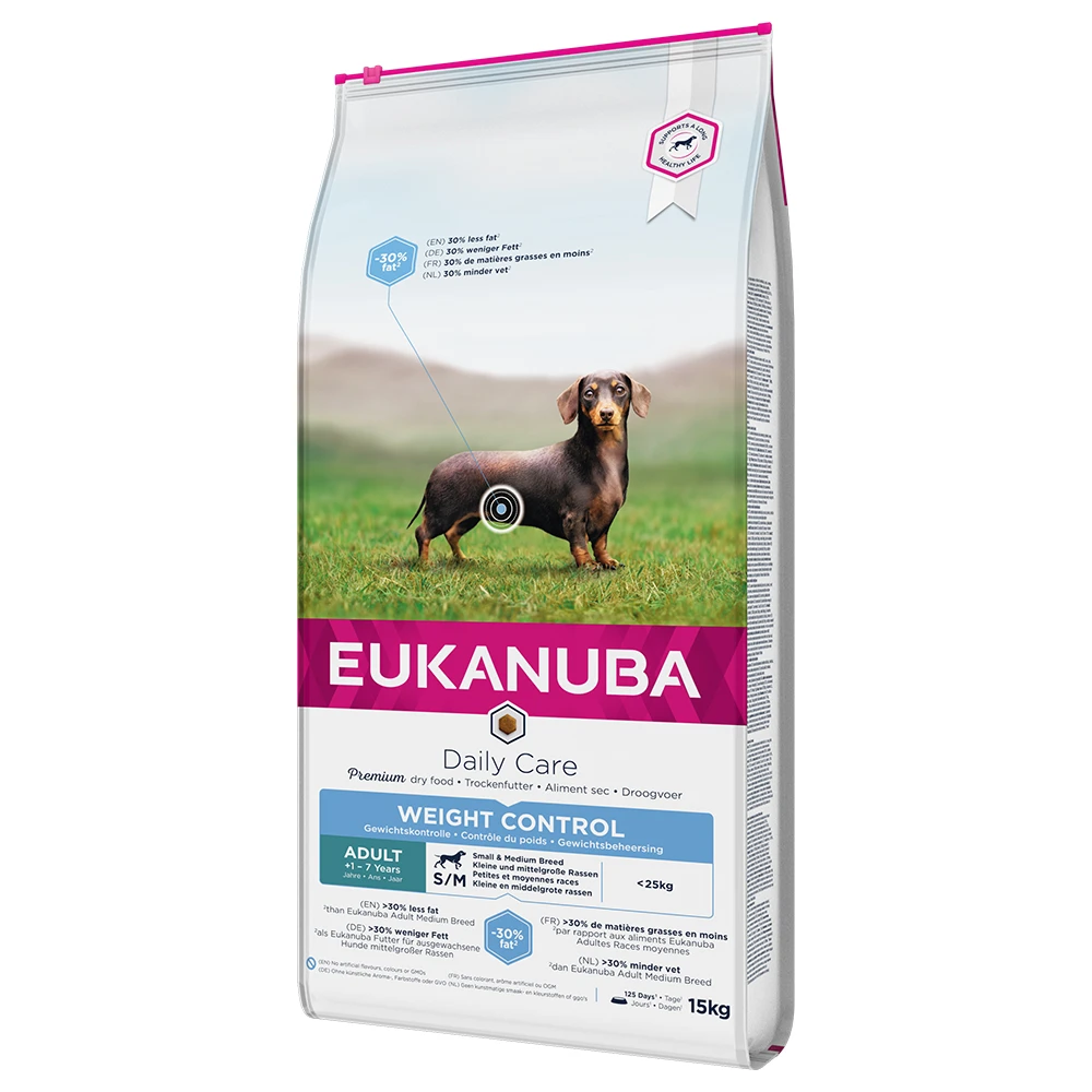 Eukanuba Daily Care Weight Control Small & Medium Adult Hondenvoer – 15 Kg