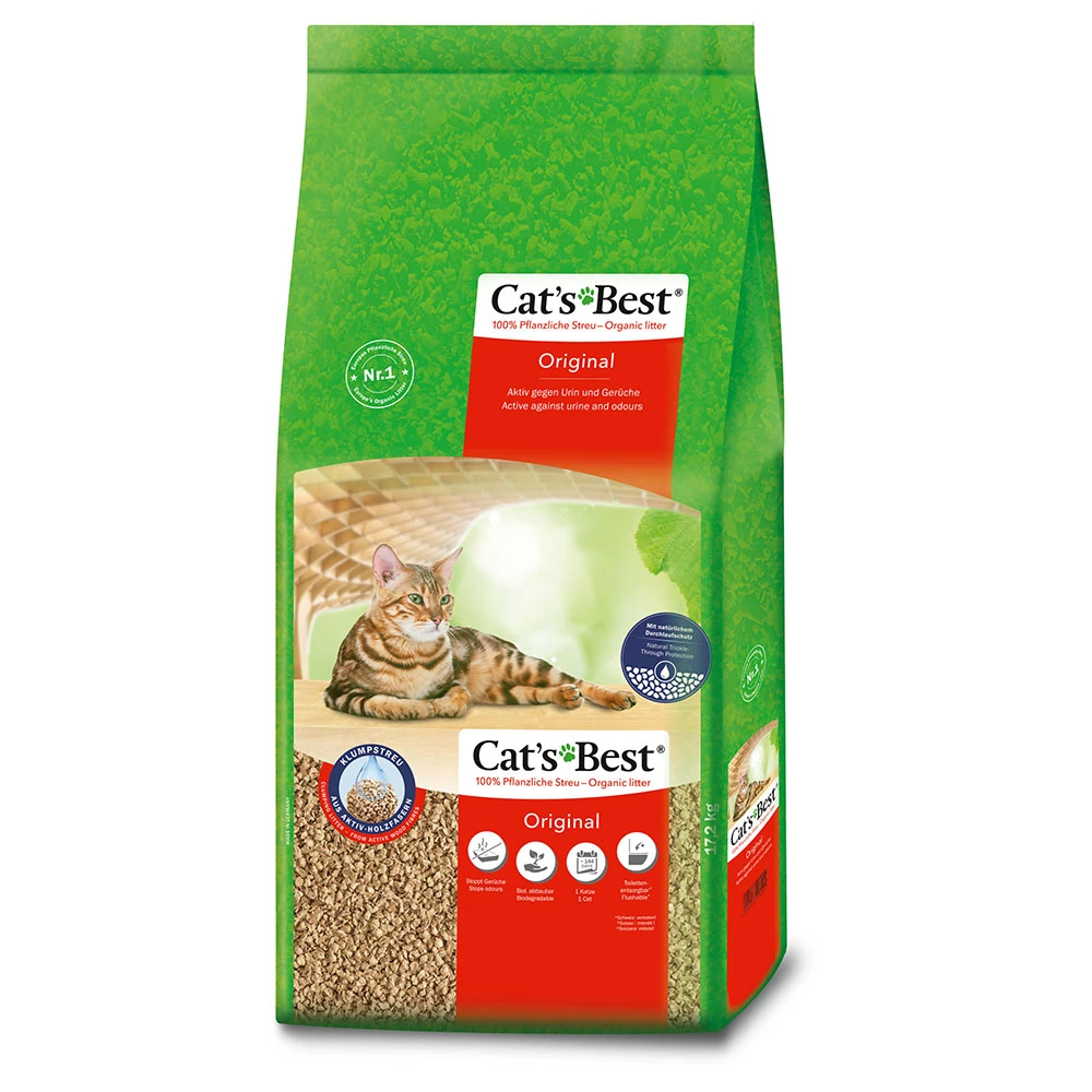 40l Eco Plus Kattengrit Cat’s Best Kattenbakvulling