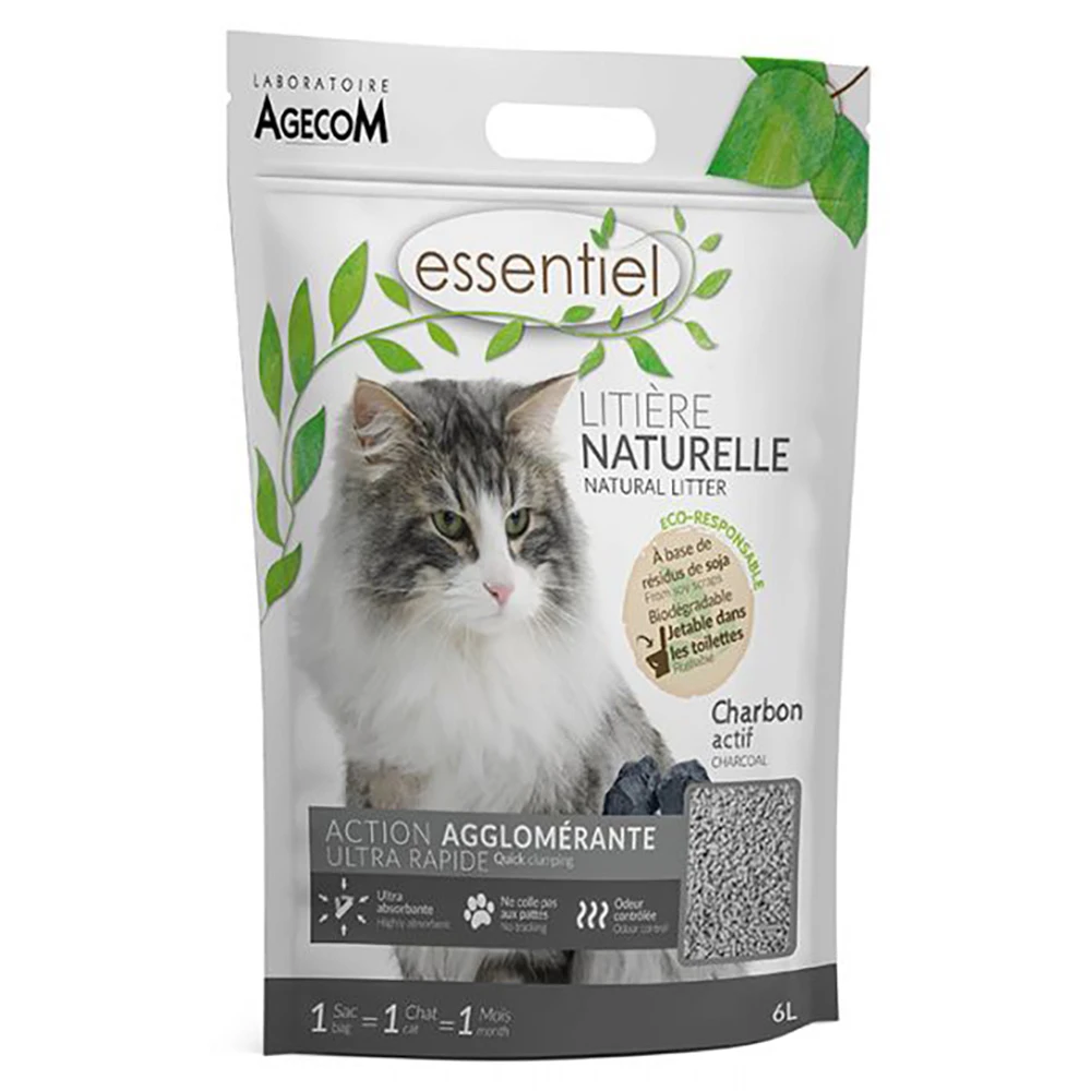 Essentiel Natural Kattenbakvulling Met Actieve Kool – 6 L