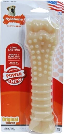 Nylabone Harde Bijters Kluif – Hondenspeelgoed – Natural – Voor Honden Tot 30 Kg