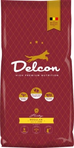 Delcon – Premium Hondenvoer – Adult Regular – Rijk Aan Lam – 12kg