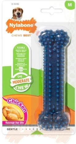 Nylabone Moderate Kauwbot Met Kipsmaak – Voor Een Gezond Gebit Van Je Hond – XS, S, M, L En XL – Large