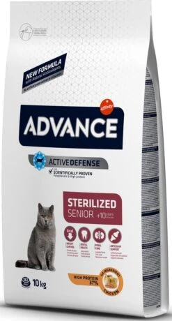 Advance – Cat Sterilized Sensitive Senior 10+ – Kattenvoer – 10 Kg