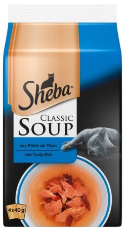 4x Sheba – Classic Soup Tonijn – Kattenvoer – 4×40 G