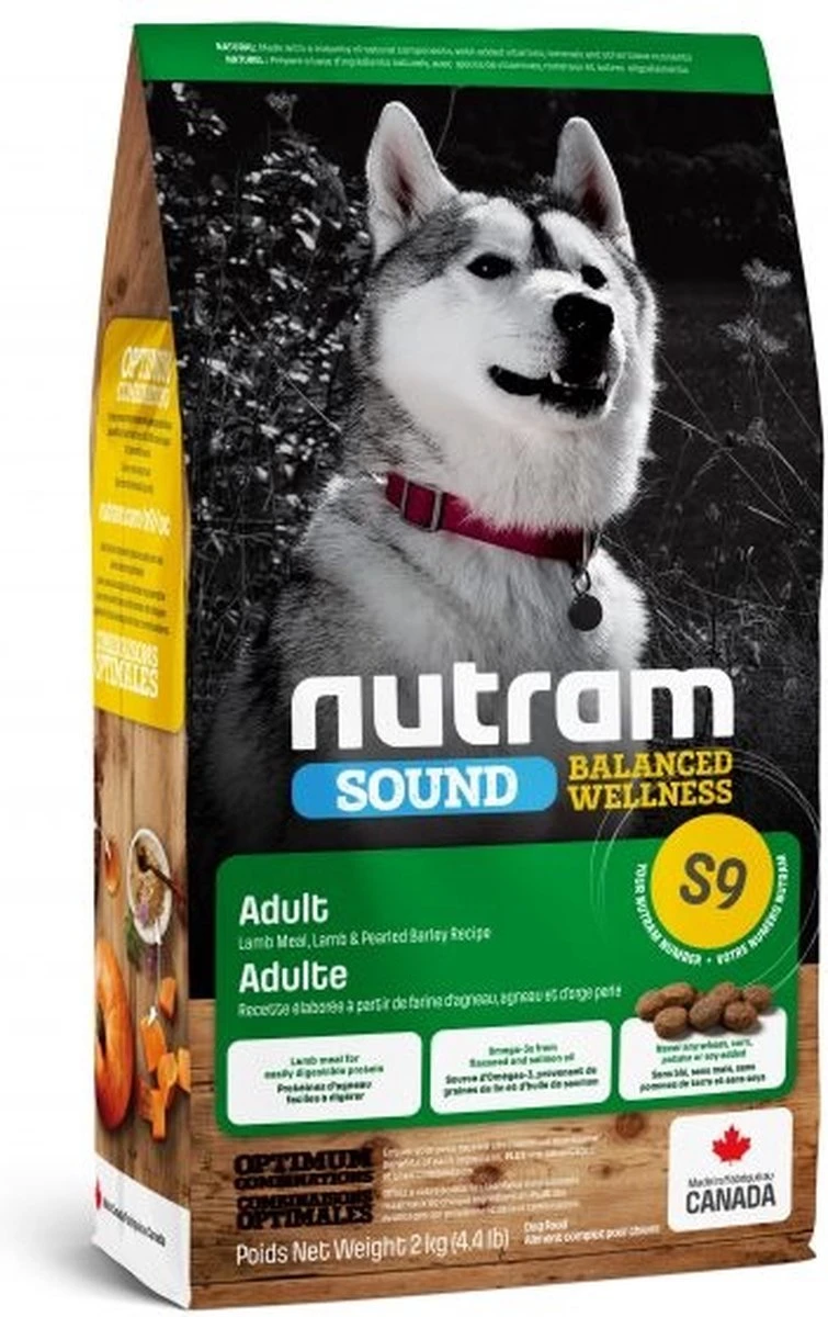 Nutram Hondenvoer Adult Lam S9 11,4 Kg โ Hond