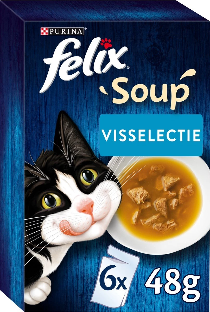 Felix Soup Vis Selectie โ Kattenvoer Natvoer โ 48 X 48g