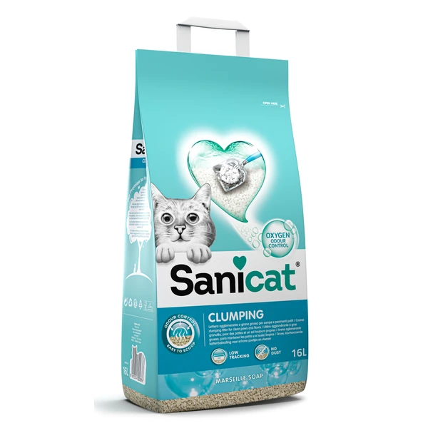 Sanicat Clumping + Marsella Soap โ Kattenbakvulling โ 16 L