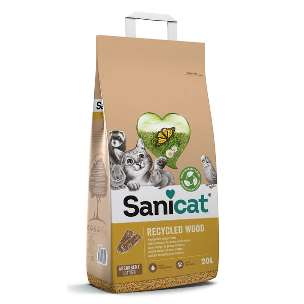 Sanicat Recycled Wood Pellets β Kattenbakvulling β 20 L