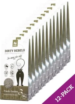 Dirty Rebels Kattenbakvulling FRESH-GARDEN – 12-pack (12×10 L) – Extreem Snel Klontvormend