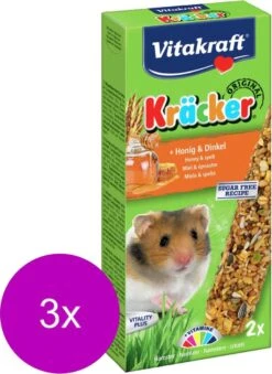 Vitakraft Hamsterkracker 2 In 1 Honing – 3 St à 155 Gr