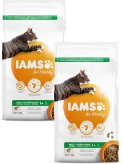 Iams Cat Adult Zalm – Kattenvoer – 2 X 3 Kg