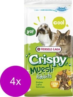 Versele-Laga Crispy Muesli Konijnen – Konijnenvoer – 4 X 2.75 Kg