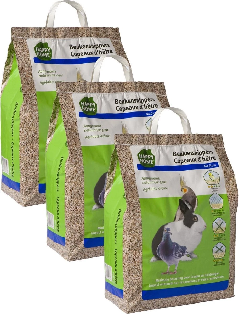 Happy Home Beukensnippers Medium 6 Mm β Bodembedekking β 3 X 20 L