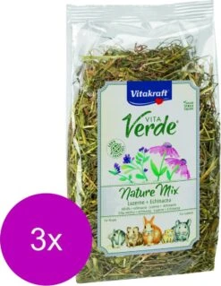 Vitakraft Vita-Verde Luzerne/Echinacea – Knaagdiersnack – 3 X 125 G