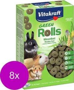 Vitakraft Groen Rollies – Knaagdiersnack – 8 X 300 G