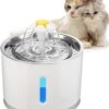 Arvona Drinkfontein – Drinkfontein Voor Katten En Honden – Led Verlichting – Waterfontein Incl. 5 Gratis Filters – 2.4L – 3 Standen